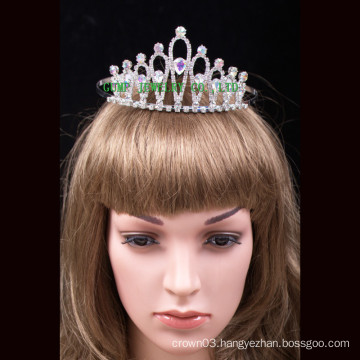 Wholesale Fashion Crown Clear Rhinestones Tiara For Bridal